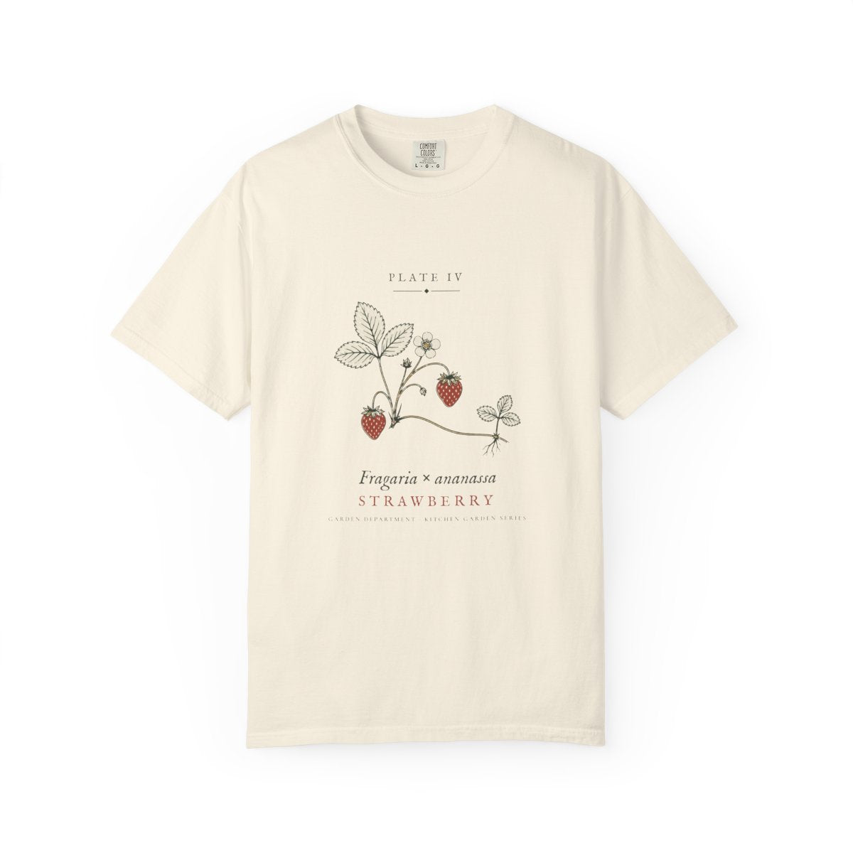 Strawberry Plate Tee in Ivory, front view