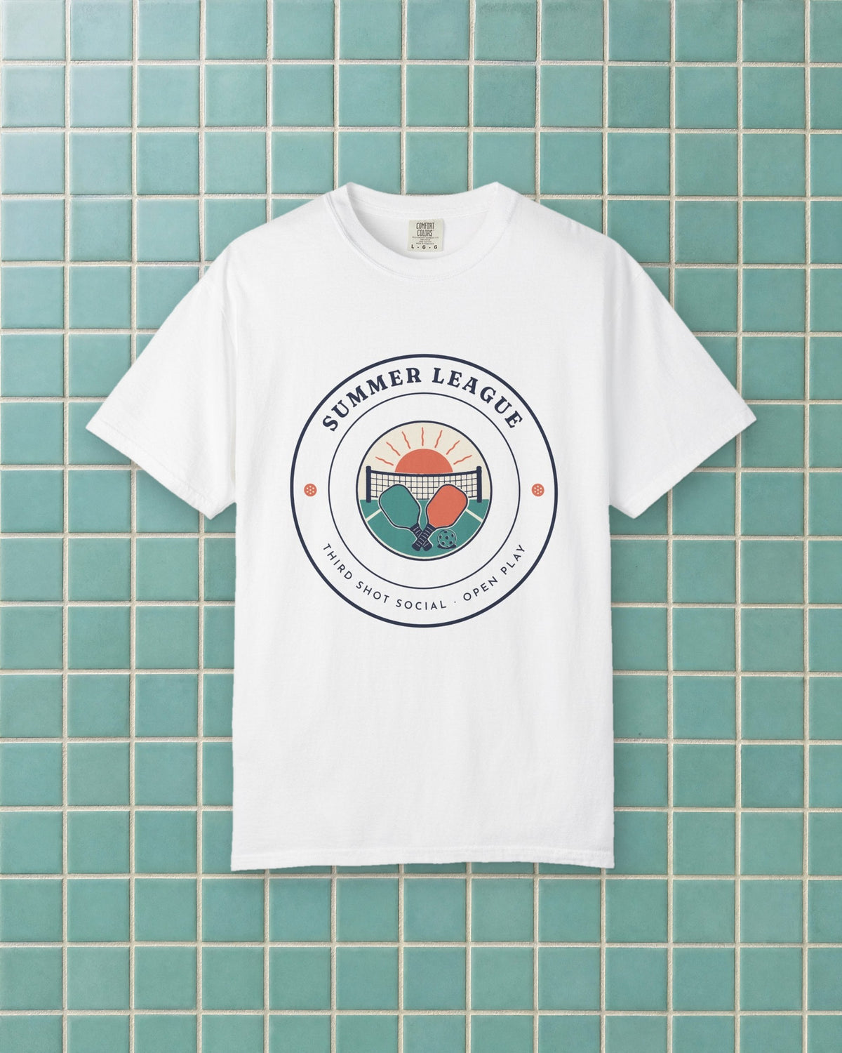 Summer League Tee in White, styled