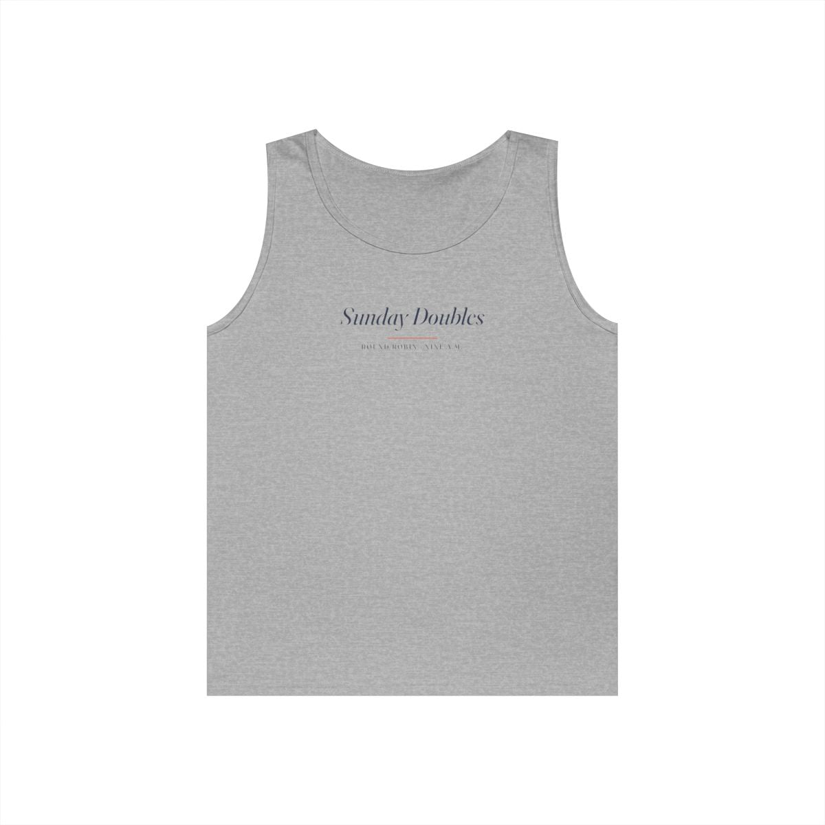 Sunday Doubles Tank in Sport Grey, front view