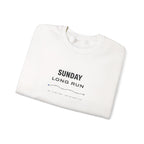 Sunday Long Run Crewneck in White, folded