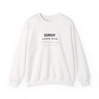 Sunday Long Run Crewneck in White, front view