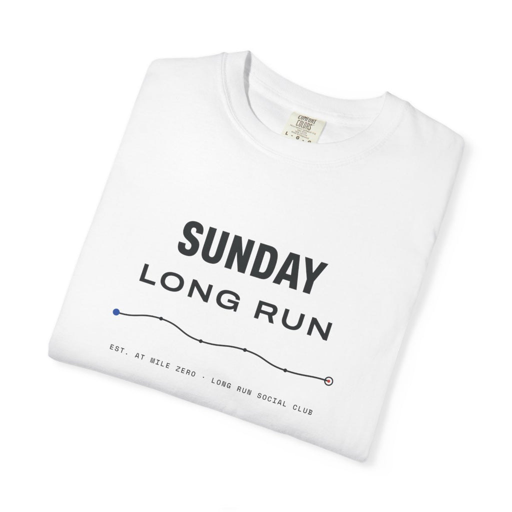 Sunday Long Run Tee in White, folded
