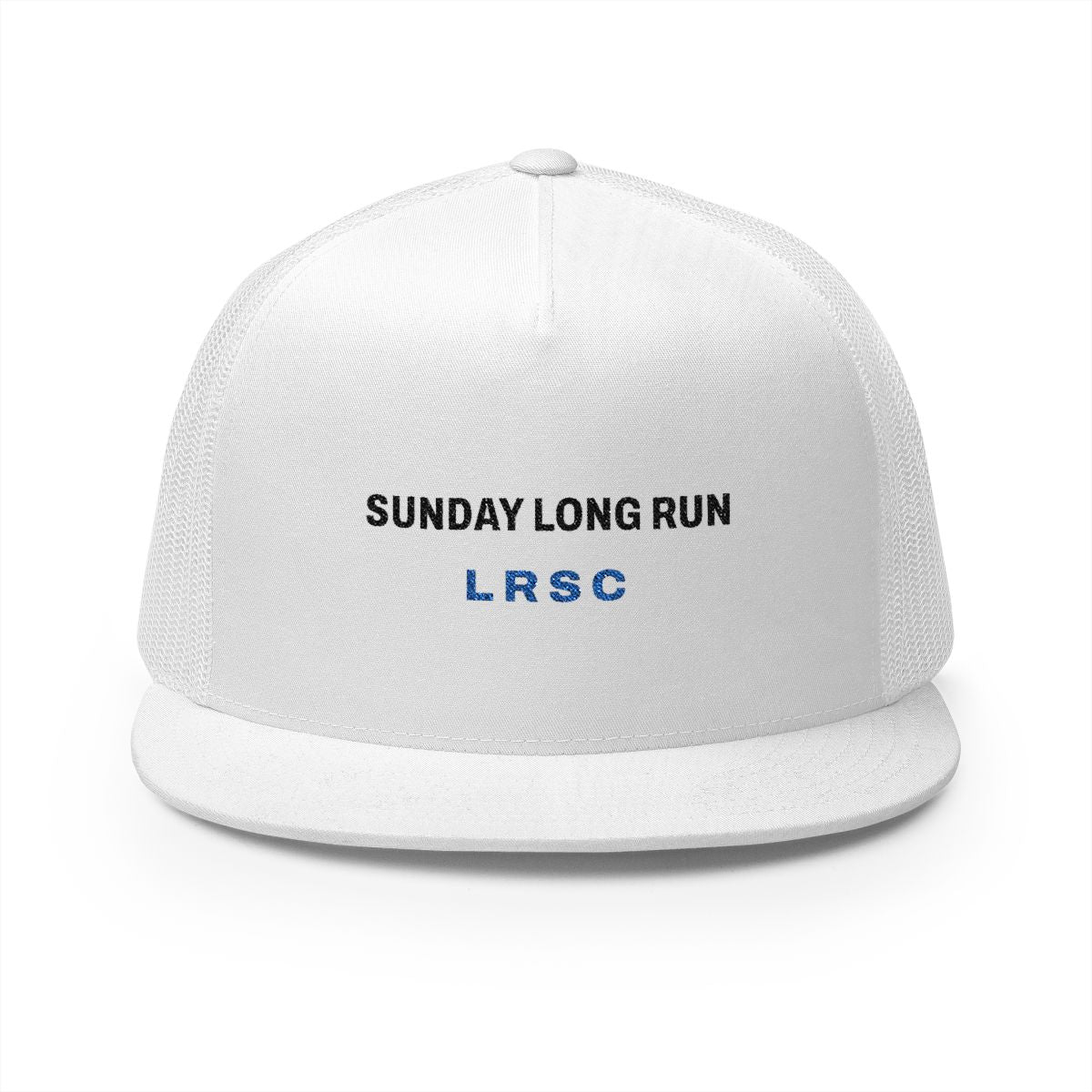 Sunday Long Run Trucker Cap in White, front view
