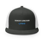 Sunday Long Run Trucker Cap in Charcoal/White, front view