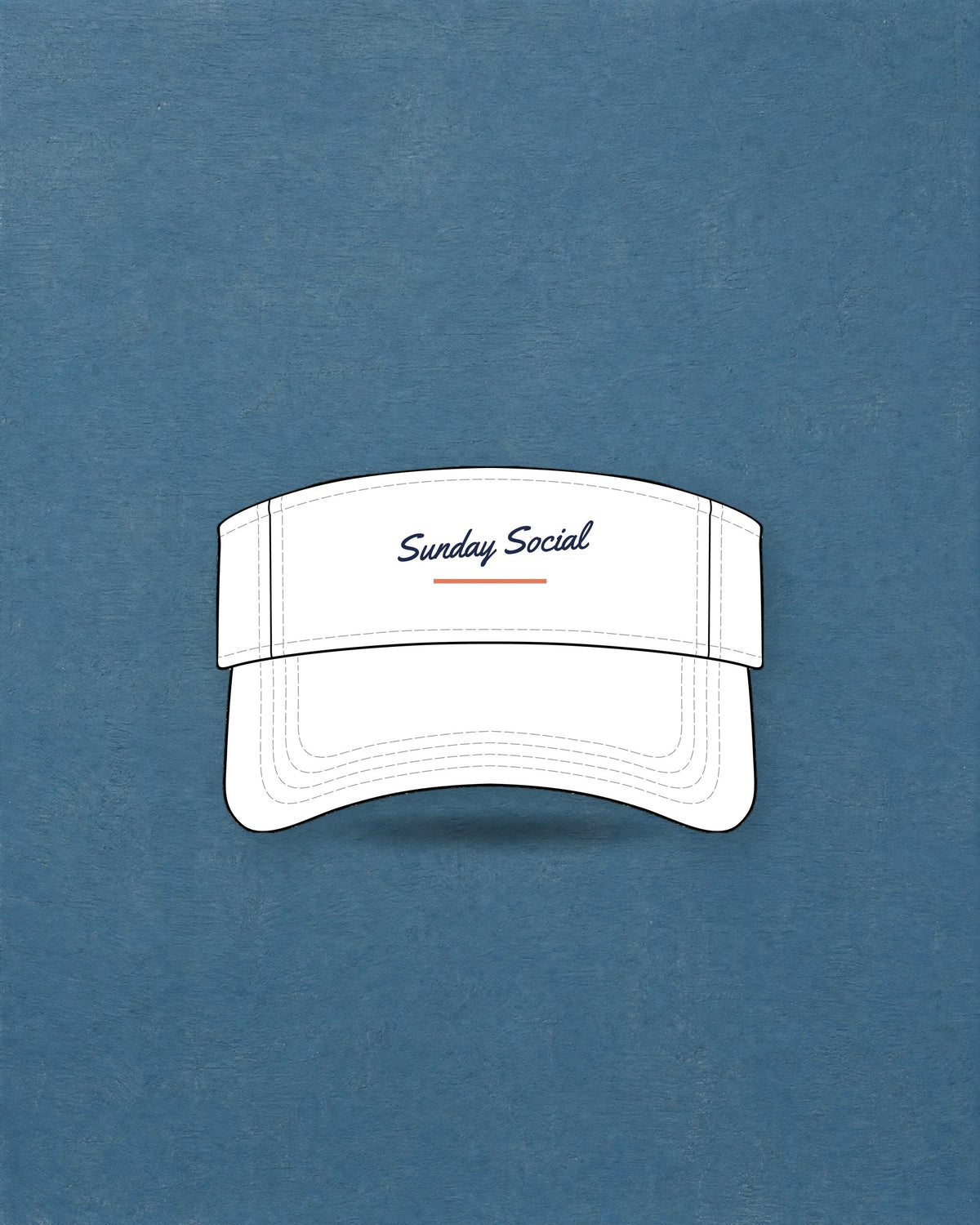 Sunday Social Visor in White, styled