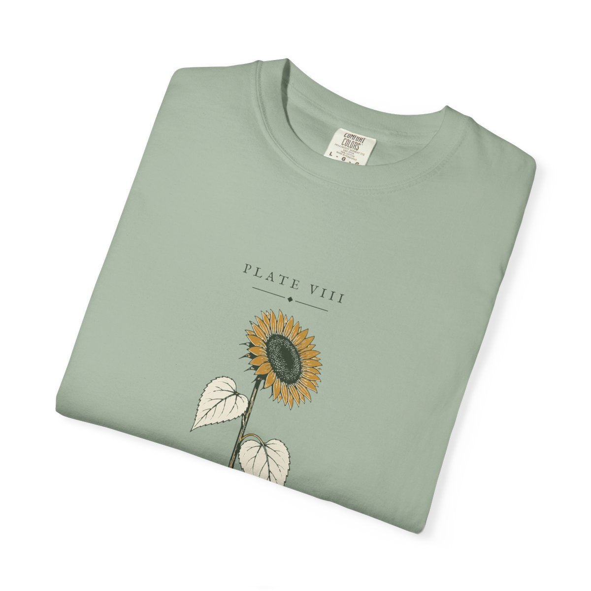 Sunflower Plate Tee in Bay, folded