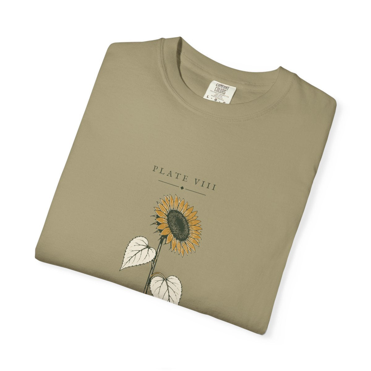Sunflower Plate Tee in Khaki, folded