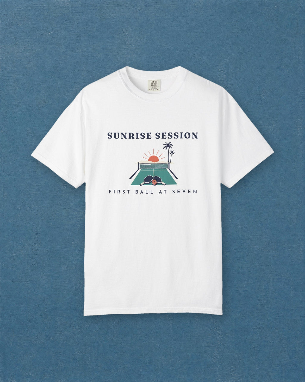 Sunrise Session Tee in White, styled