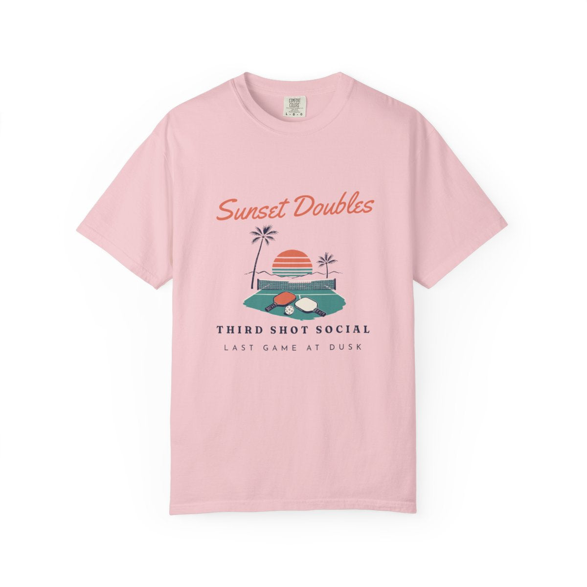 Sunset Doubles Tee in Blossom, front view