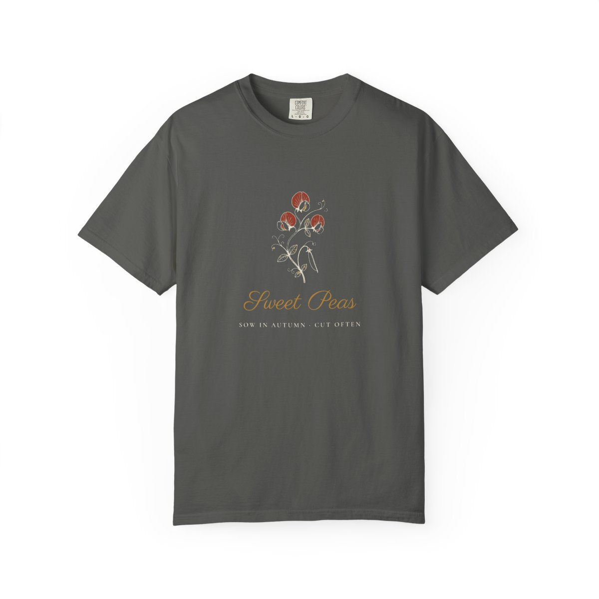 Sweet Peas Tee in Pepper, front view