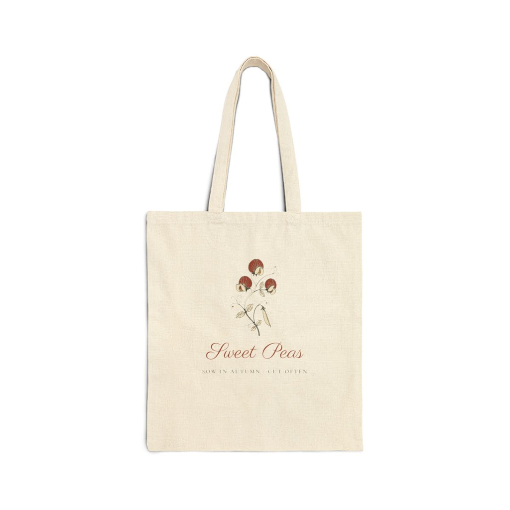 Sweet Peas Tote in Natural, front view