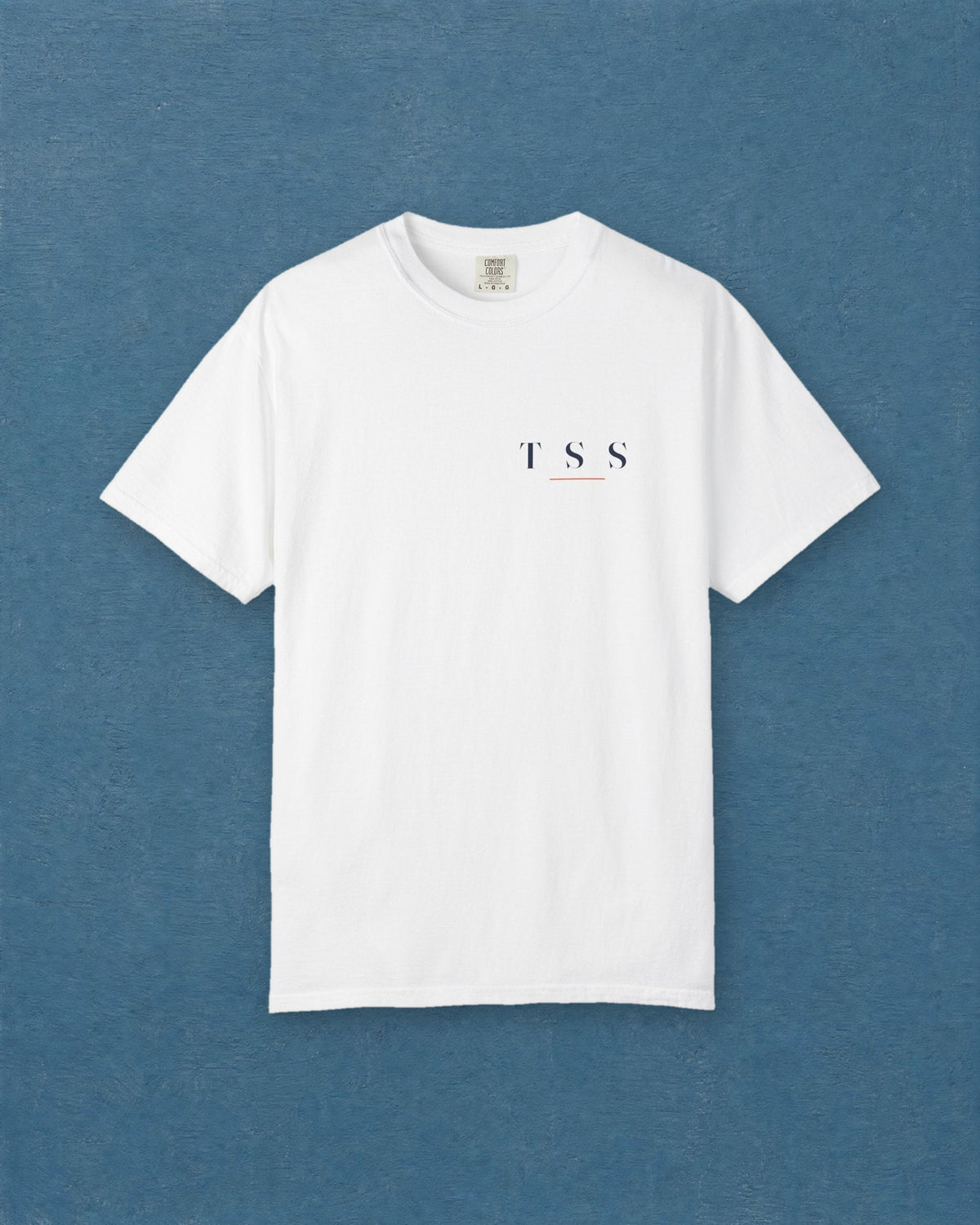 T S S Tee in White, styled