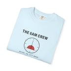 The 6AM Crew Tee in Chambray, folded
