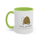 The Apiary Mug in Light Green, left side
