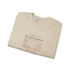 The Après Committee Crewneck in Sand, folded