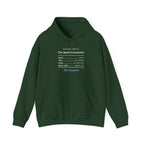 The Après Committee Hoodie in Forest Green, front view