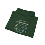 The Après Committee Hoodie in Forest Green, folded
