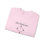 The Charleston Crewneck in Light Pink, folded