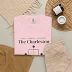 The Charleston Tee in Blossom, fabric and print detail