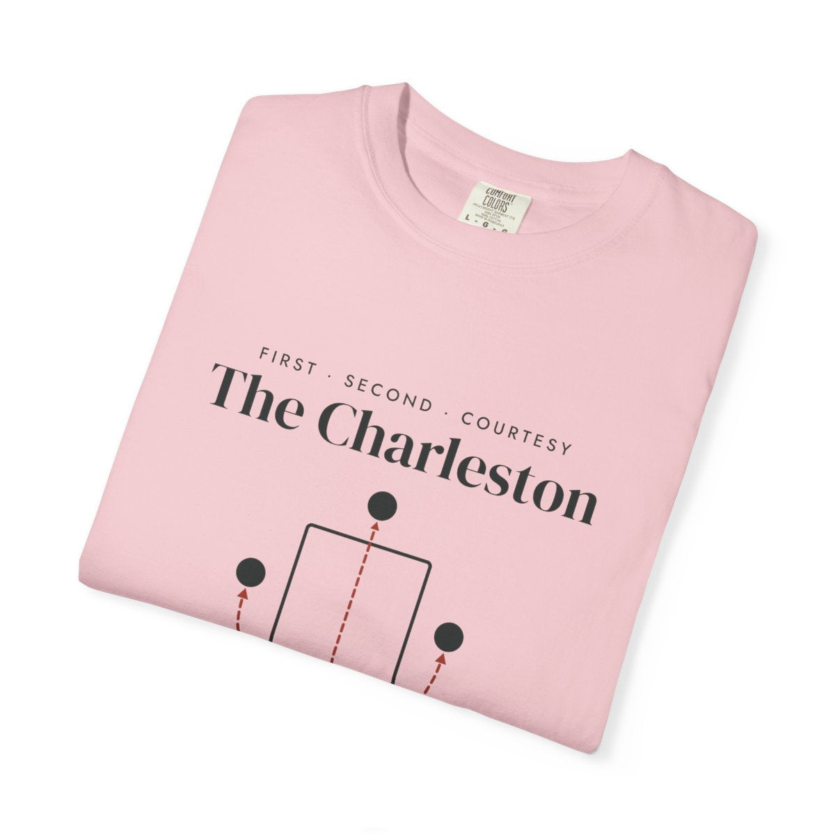 The Charleston Tee in Blossom, folded