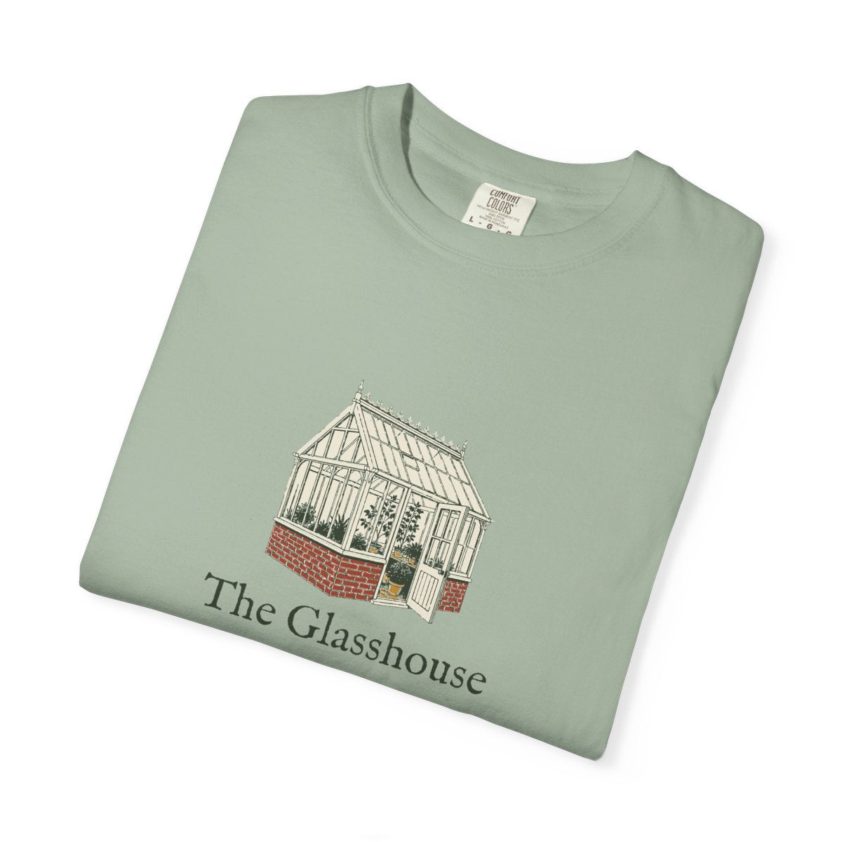 The Glasshouse Tee in Bay, folded
