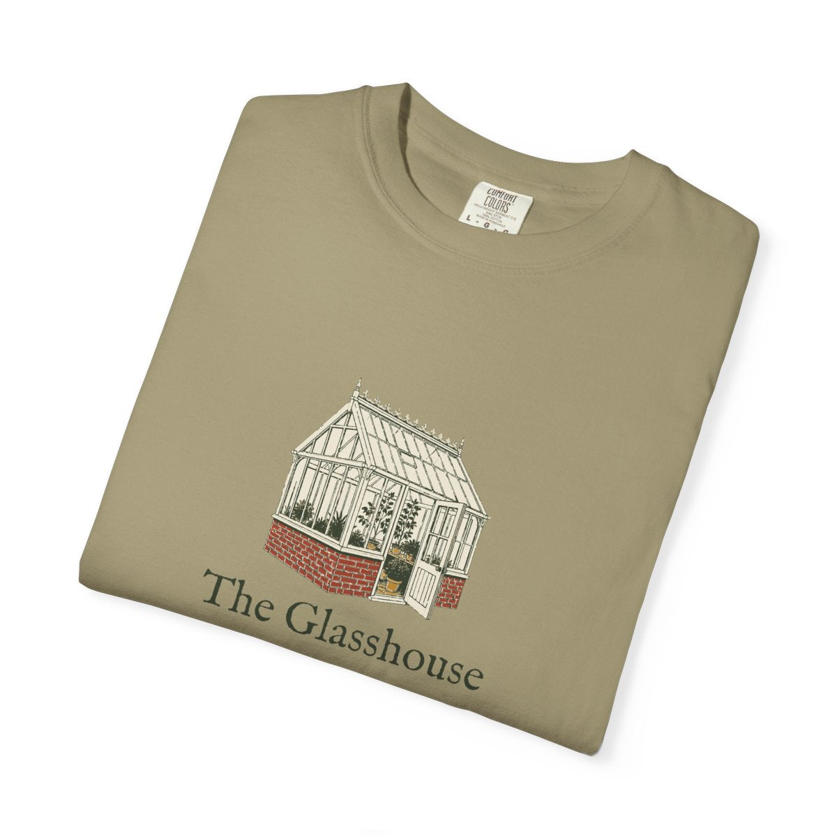 The Glasshouse Tee in Khaki, folded