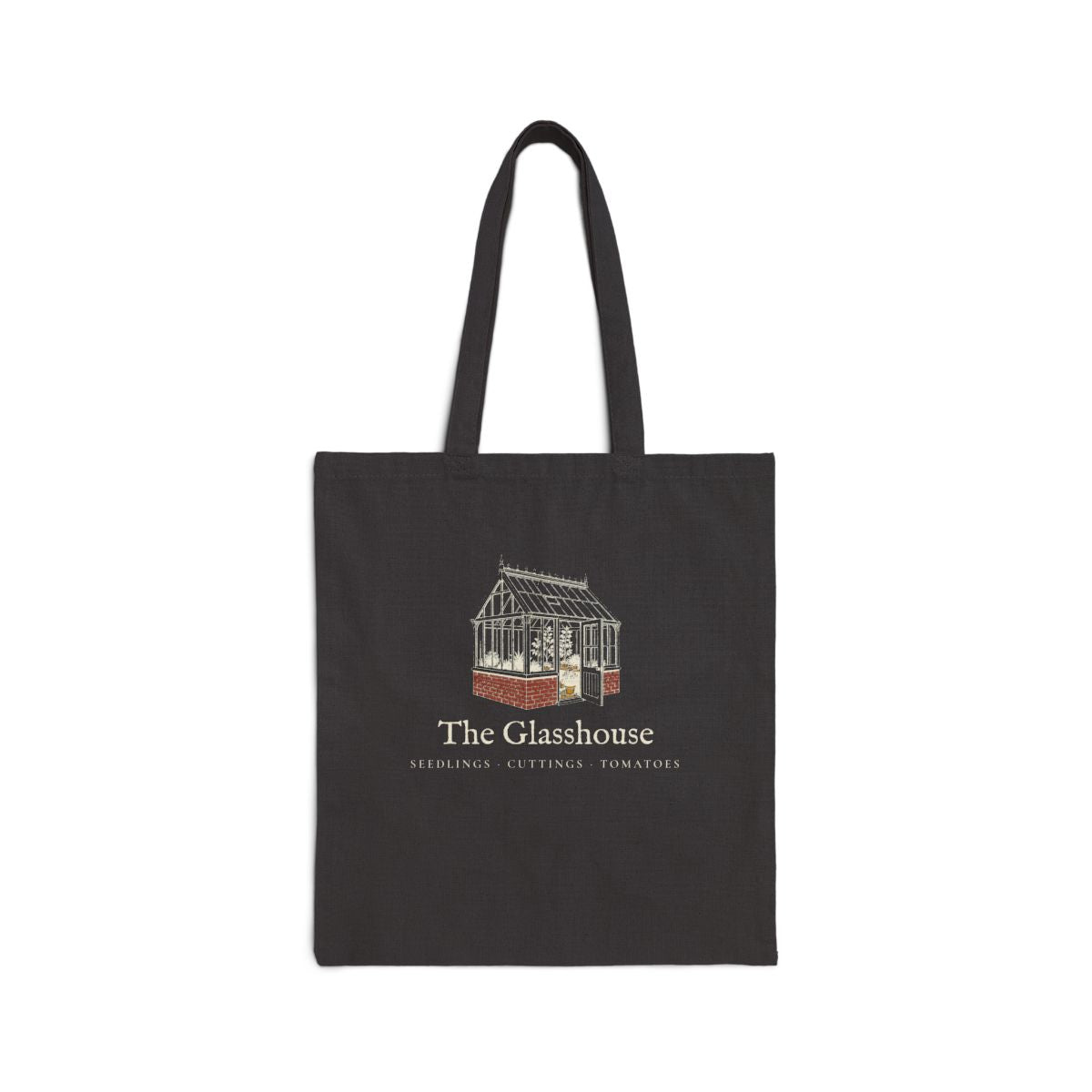 The Glasshouse Tote in Black, front view