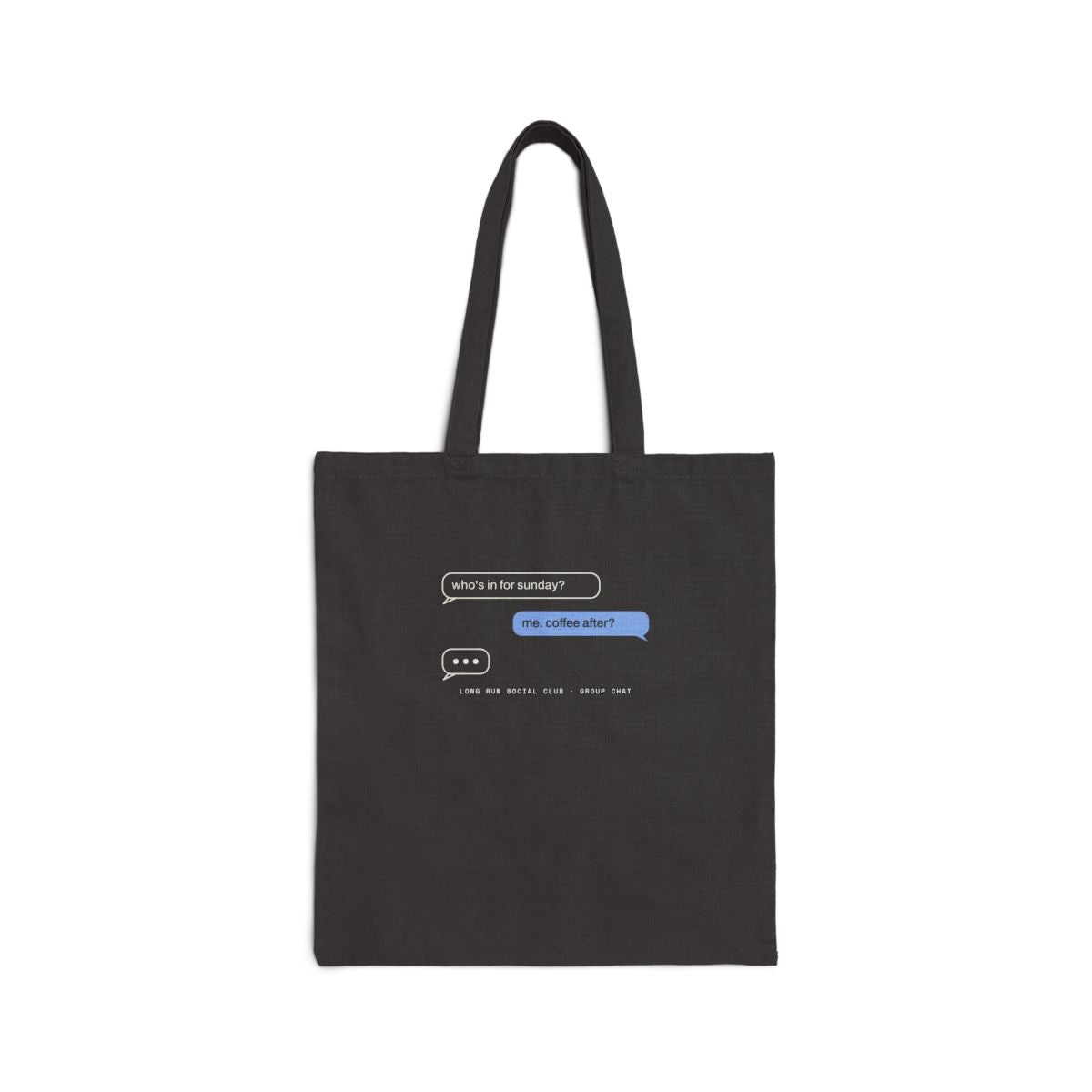 The Group Chat Tote in Black, front view