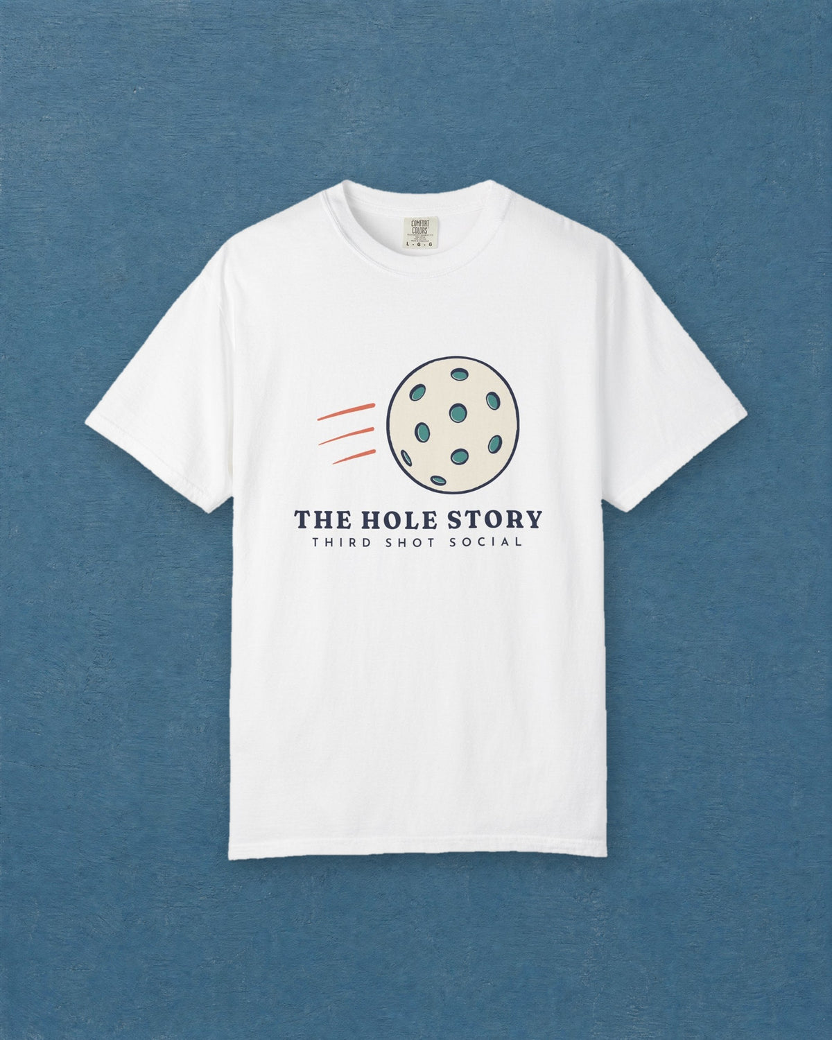 The Hole Story Tee in White, styled