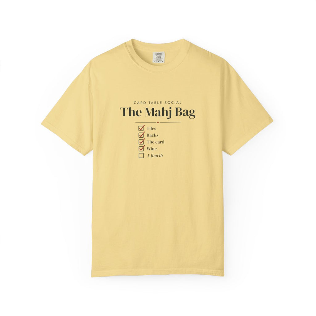 The Mahj Bag Tee in Butter, front view