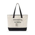 The Mahj Bag in Natural/Black, front view