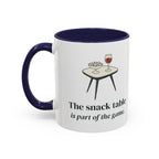 The Snack Table Mug in Navy, left side