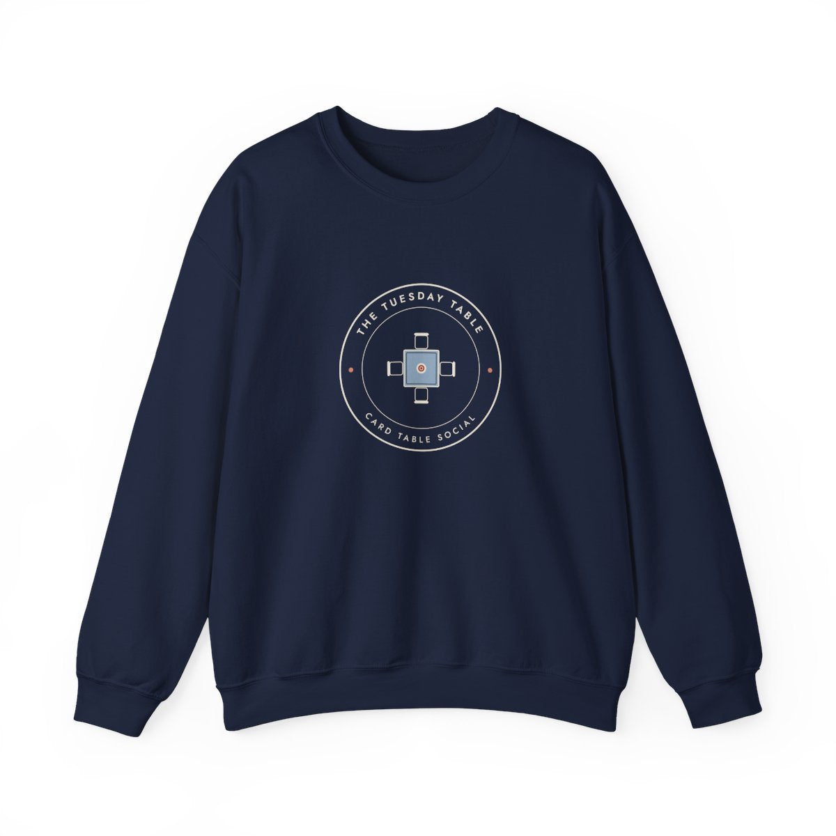 The Tuesday Table Crewneck in Navy, front view