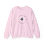 The Tuesday Table Crewneck in Light Pink, front view