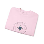 The Tuesday Table Crewneck in Light Pink, folded