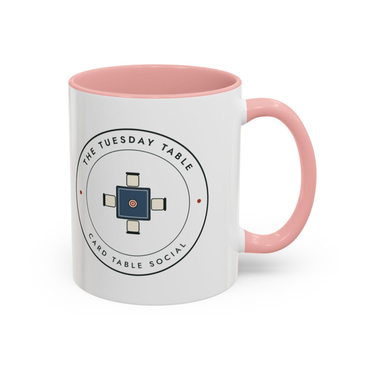 The Tuesday Table Mug in Pink, right side