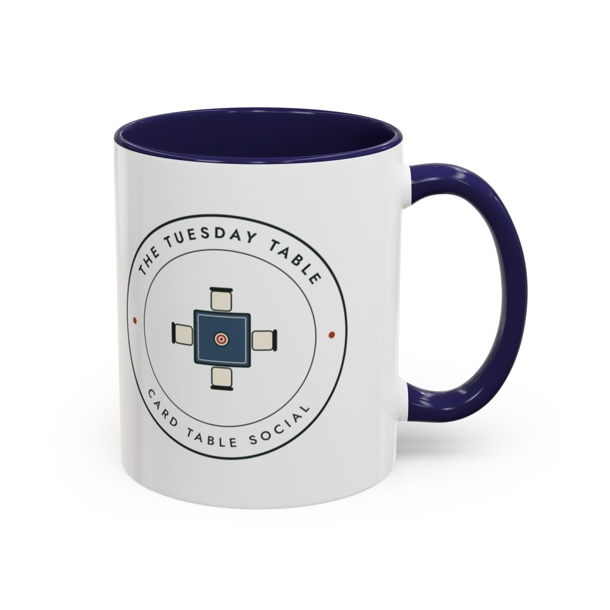 The Tuesday Table Mug in Navy, right side