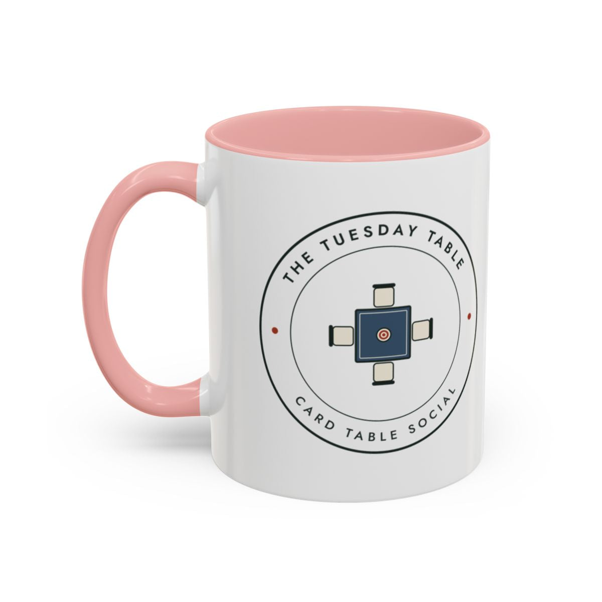 The Tuesday Table Mug in Pink, left side