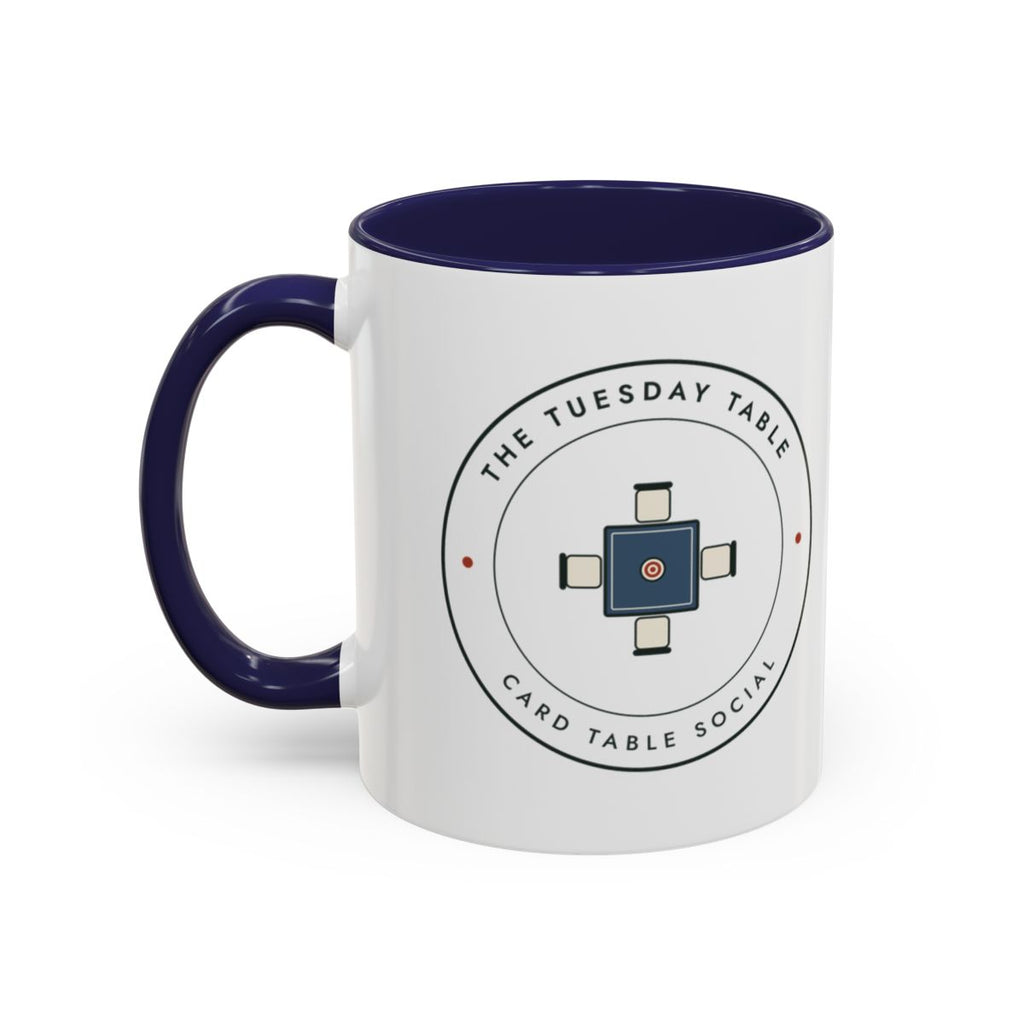 The Tuesday Table Mug in Navy, left side