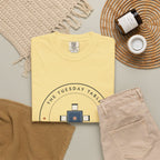 The Tuesday Table Tee in Butter, fabric and print detail