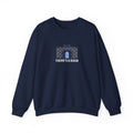 There's a Door Crewneck in Navy, front view