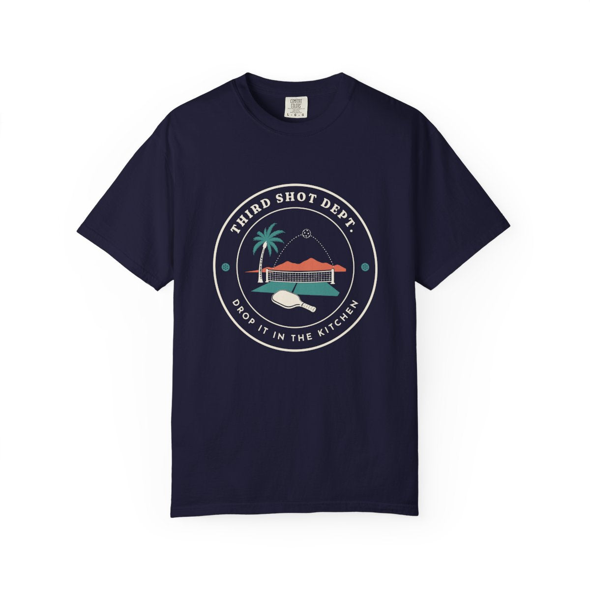 Third Shot Department Tee in True Navy, front view