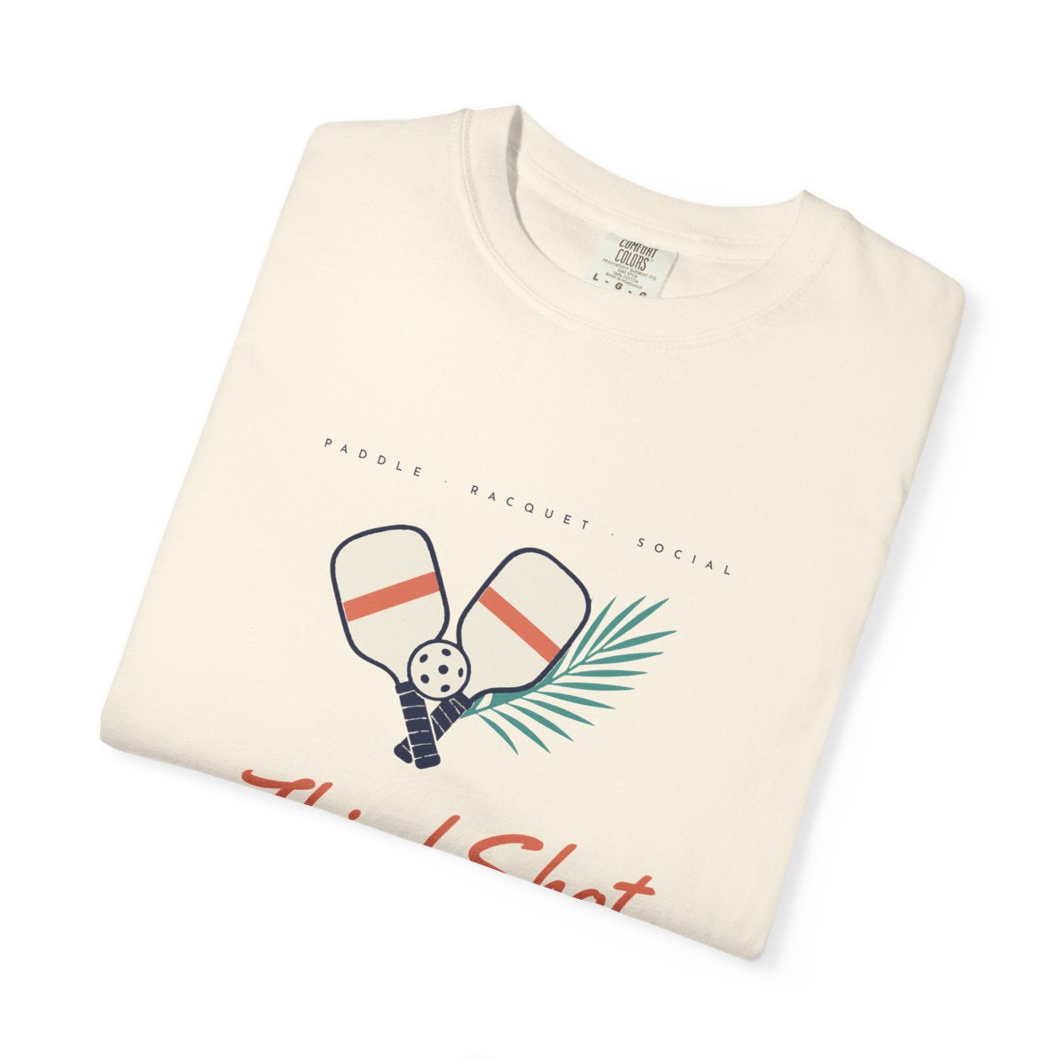 Third Shot Social Club Tee in Ivory, folded