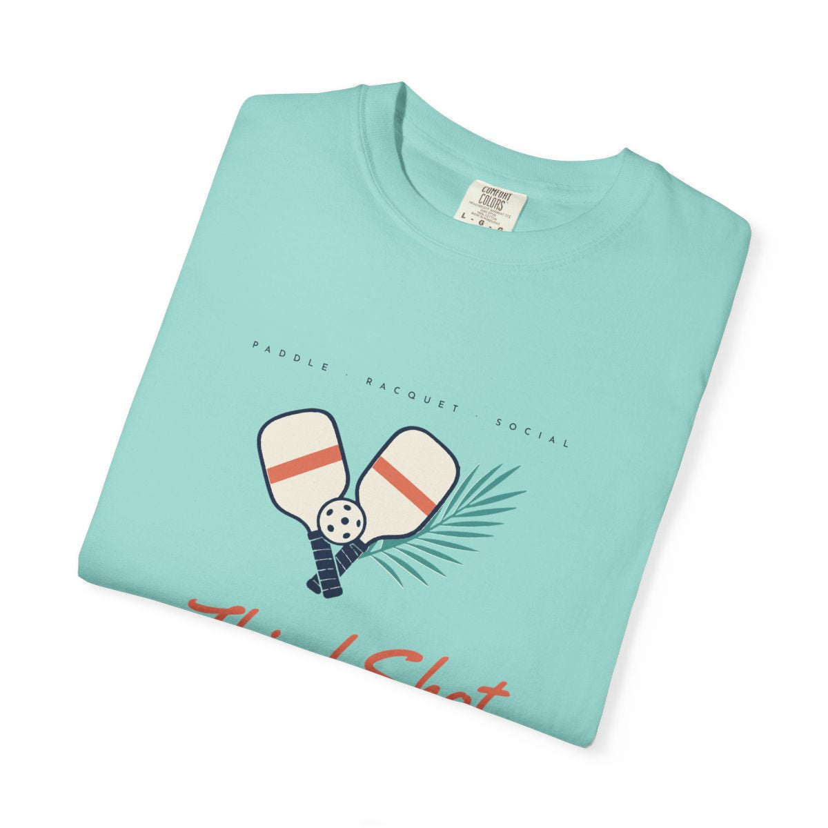 Third Shot Social Club Tee in Chalky Mint, folded