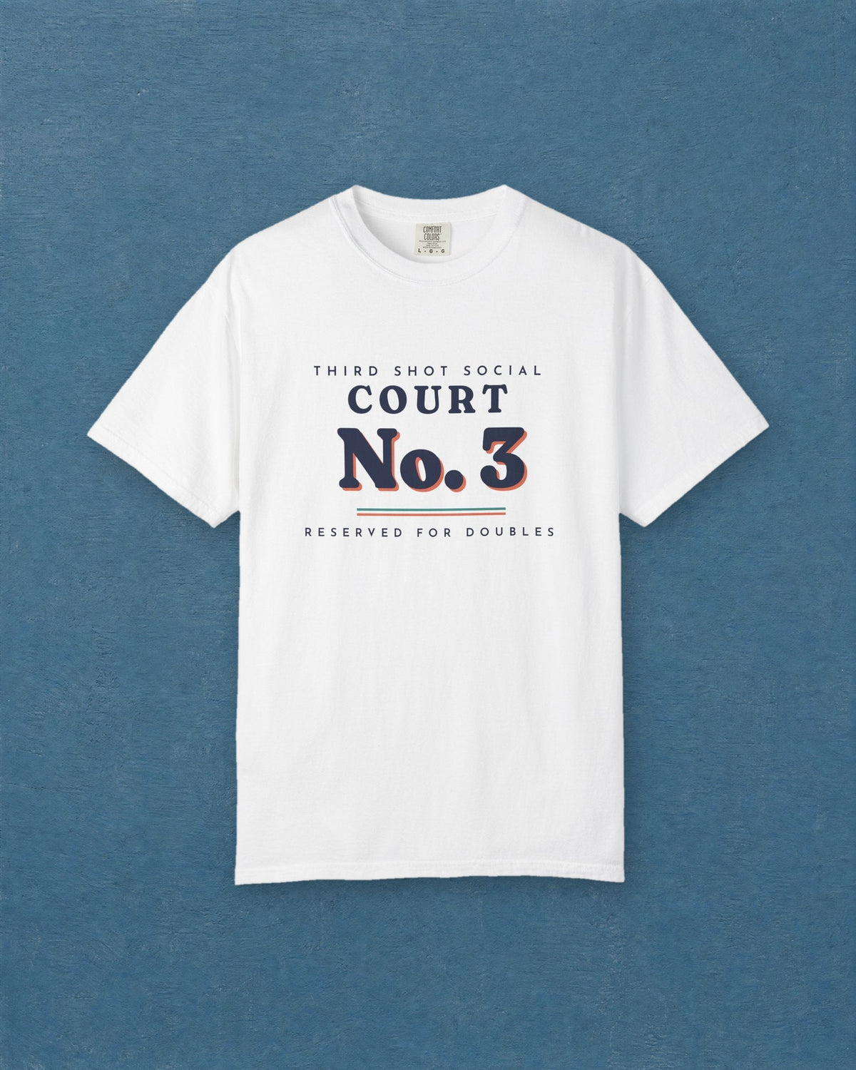 Court No. 3 Tee in White, styled