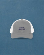Soft Hands Trucker Hat in Heather Grey / White, styled