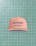Kitchen Club Rope Cap in Peachy, styled