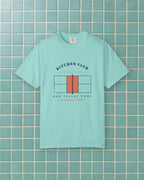 Kitchen Club Tee in Chalky Mint, styled