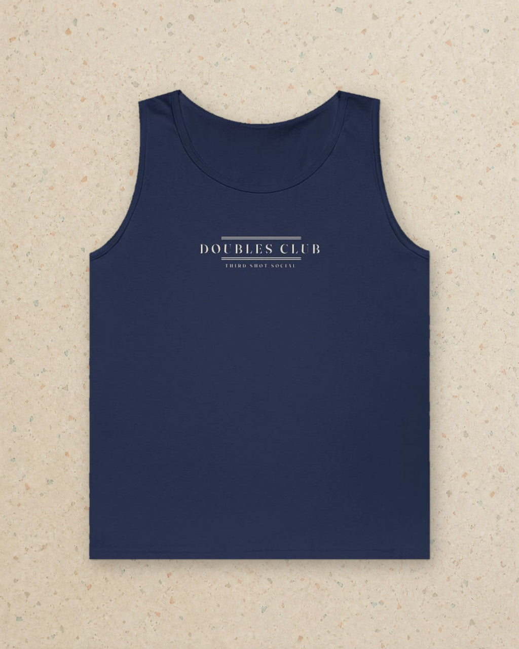 Doubles Club Tank in Navy, styled