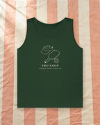 Pro Shop Still Life Tank in Forest Green, styled